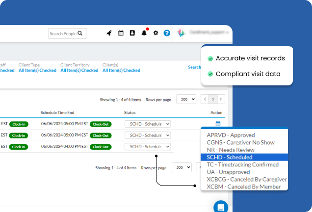 EVV Homecare Software Solution for Caregiver Location Tracking