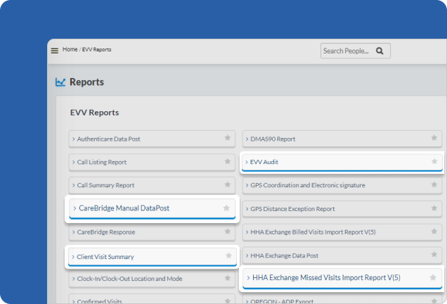 evv reports and analytics dashboard