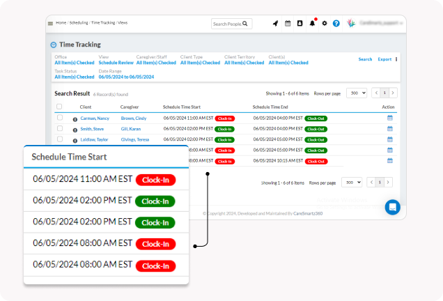 EVV Real-time visit verification