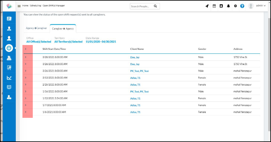 Users will now be able to expand all rows in Open Shifts Manager