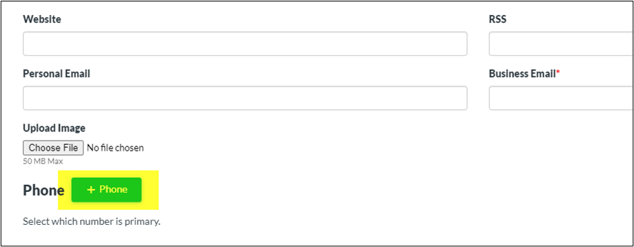 Ability to change phone number panel in the admin section