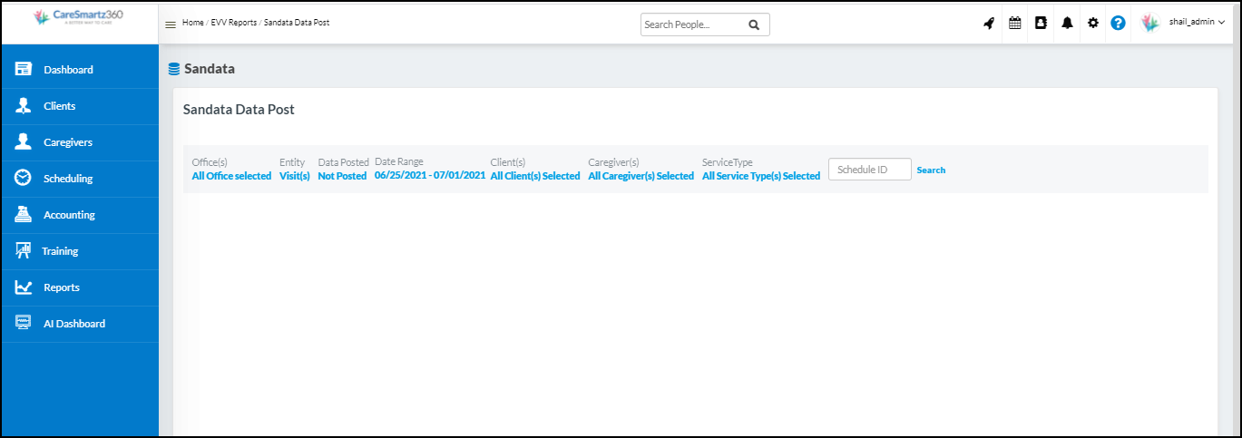 Sandata Update- Users can now perform a bulk update on the Data posted screen