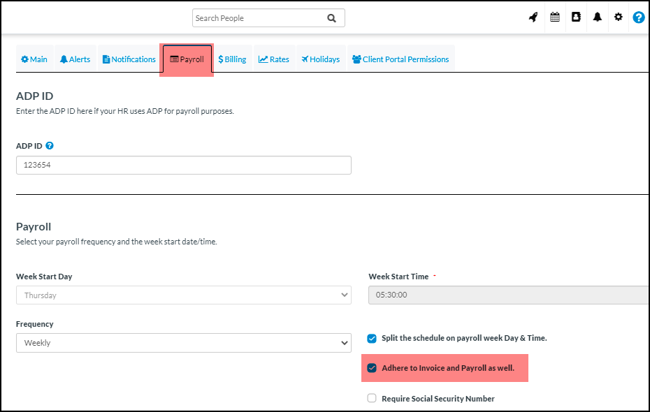 Added “Time” control with Date Range on Payroll screens