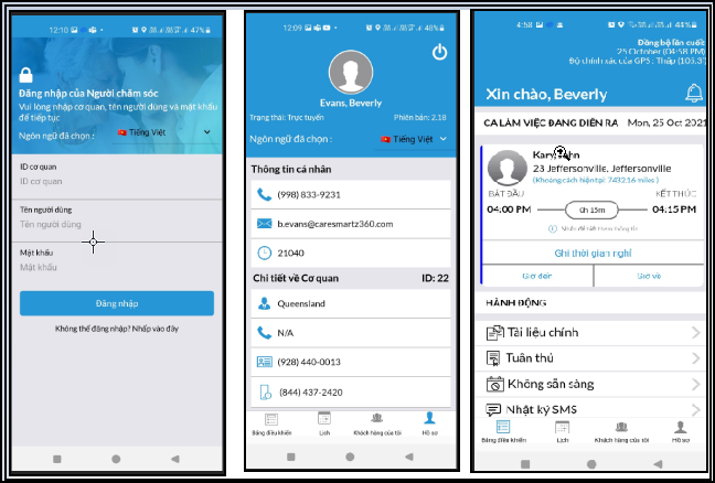 Caregivers will be able to switch to Vietnamese language