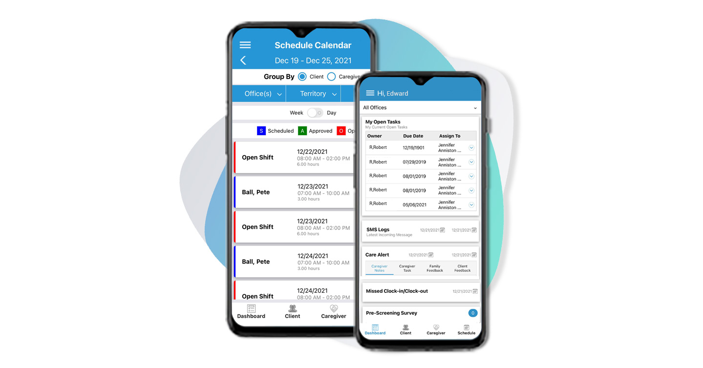 Home Care Agency App for Office Staff