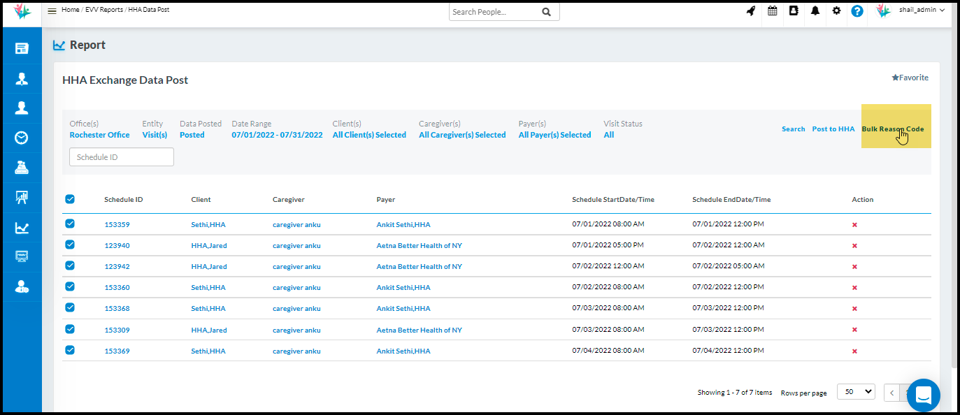 HHA Exchange Data Post