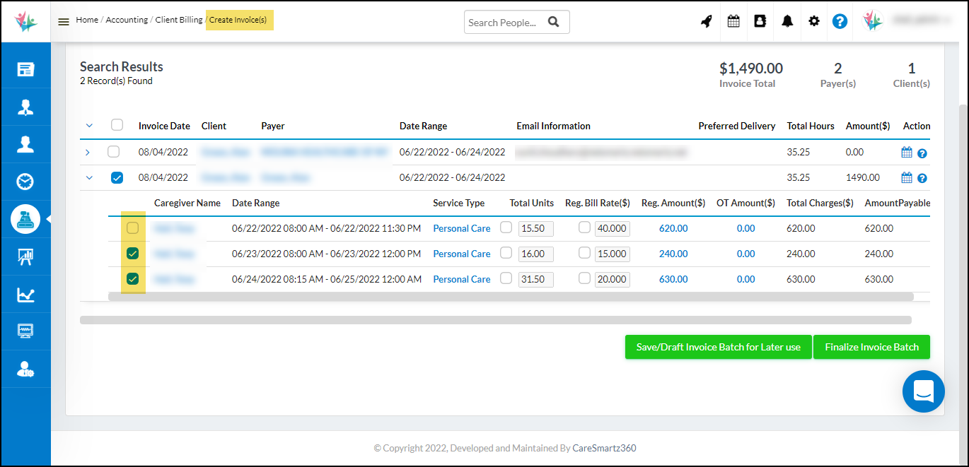 Home Care Billing Software