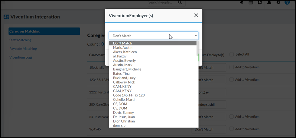 CareSmartz360 Viventium Integration Payroll Update