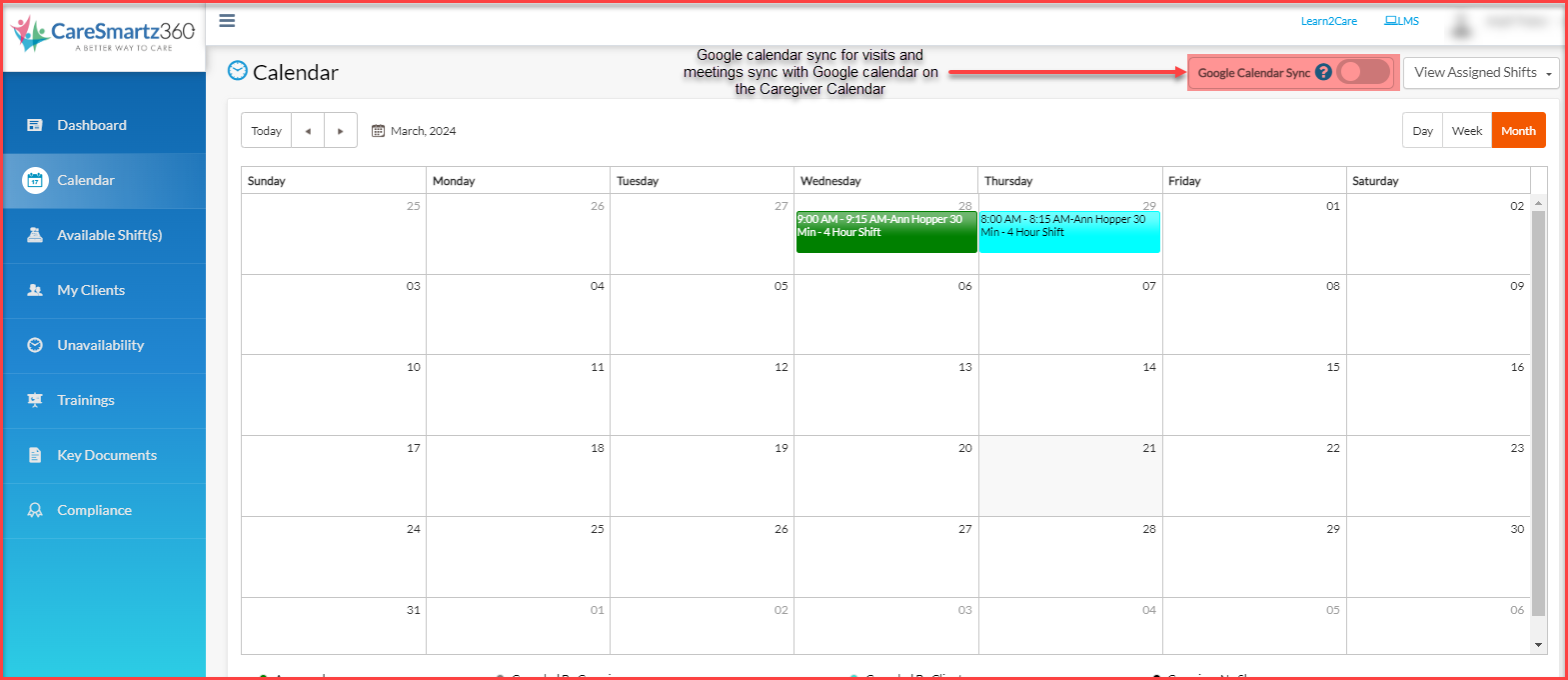CareSmartz360 Caregiver Portal Update
