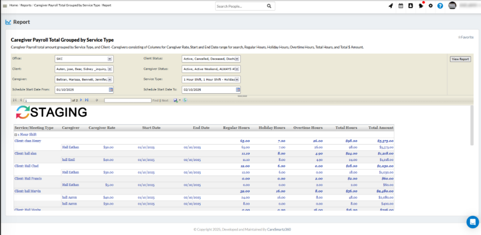 New Home Care Payroll Software Updates