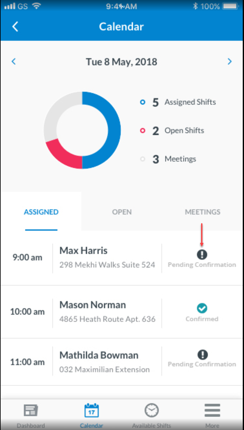 Smartphone-app-view