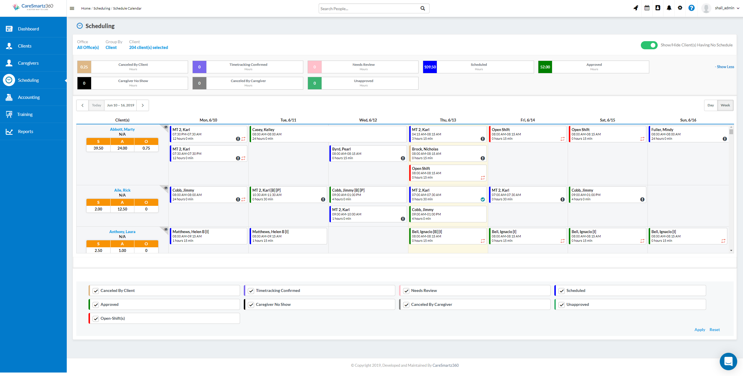 Revamped Schedule Calendar