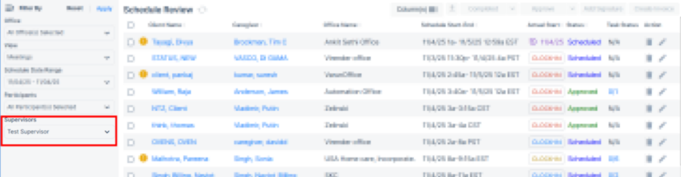 Time Tracking Meeting View update in web portal