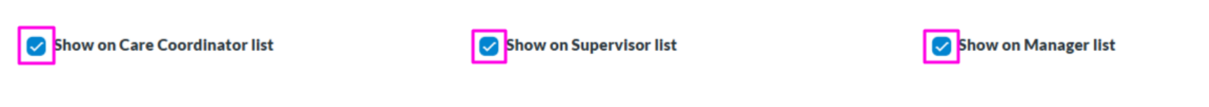 New visibility options for coordinator, supervisor, and manager lists