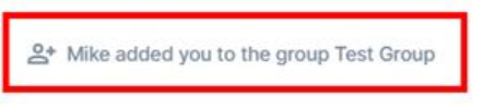 Group chat member activity notification update