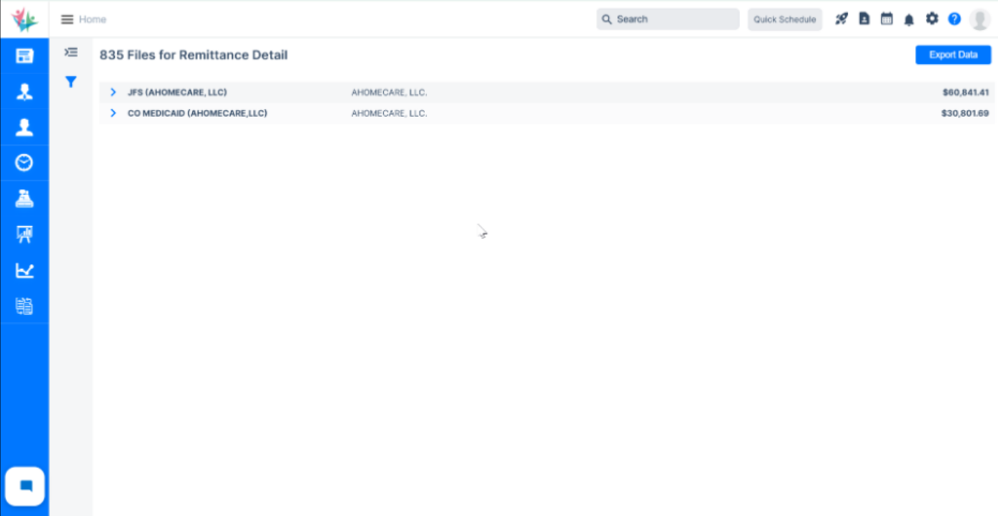 835 remittance payer list update in the Agency Portal