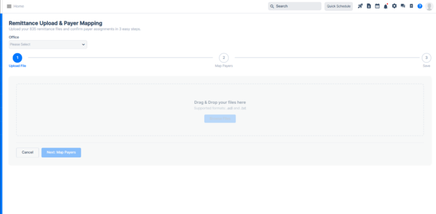 Remittance upload and payer mapping update in the Agency Portal