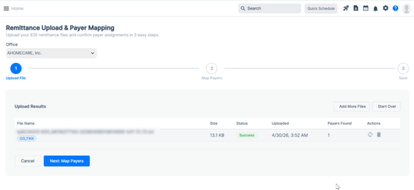 Remittance upload results update in the Agency Portal