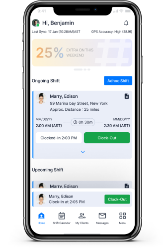 CareSmartz360+ Caregiver Mobile App - Best Homecare Software