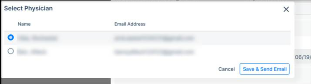 CMS-485 forms updated with physician selection for email sharing
