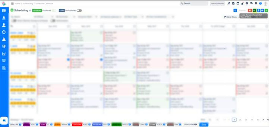 Global Schedule Calendar enhanced with multiple open shift assignments