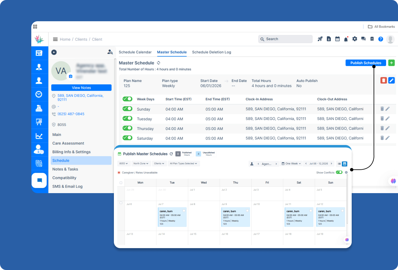 Non-medical HomeCare Scheduling Software