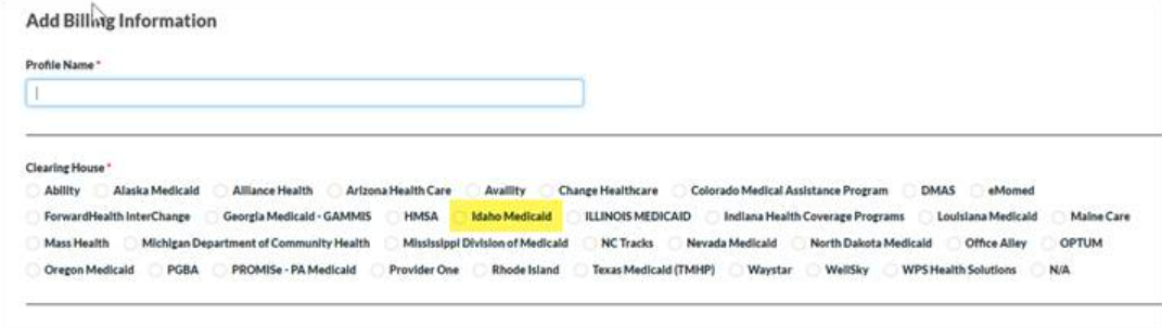 Configure Idaho Medicaid EDI claim submission in the CareSmartz360 Agency Portal
