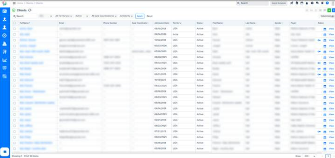 Client profile views updated with clearer gridlines in the agency portal