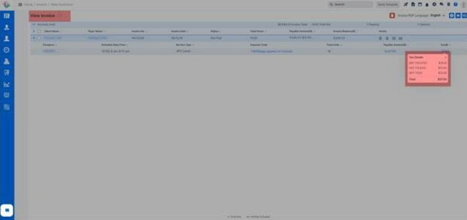 New multi-tax support with detailed tax breakdowns on finalized invoices