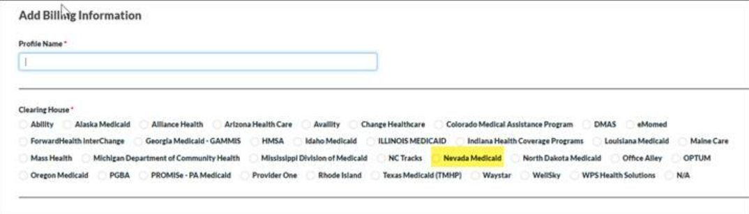 Configure Nevada Medicaid EDI claim submission in the CareSmartz360 Agency Portal